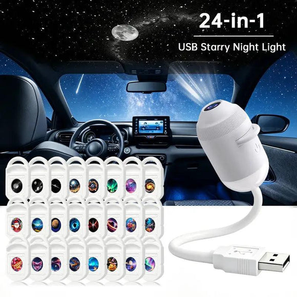 5D Holographic Galaxy & Ocean Projector – Smart LED Night Light with 24 Films for Bedroom & Party Décor
