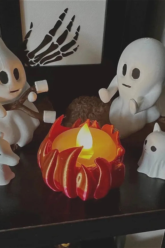 Halloween Ghost Campfire Decor – Spooky Haunted House Outdoor Prop