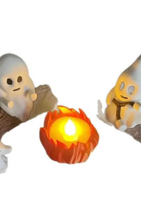 Halloween Ghost Campfire Decor – Spooky Haunted House Outdoor Prop
