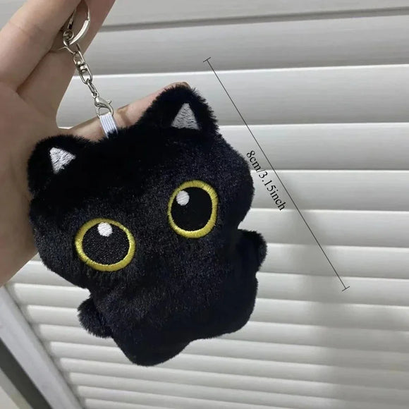 Black Cat Plush Keychain Gift