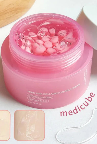 PDRN Pink Collagen Capsule Cream-Niacinamides & Skin Renewal Moisturizer