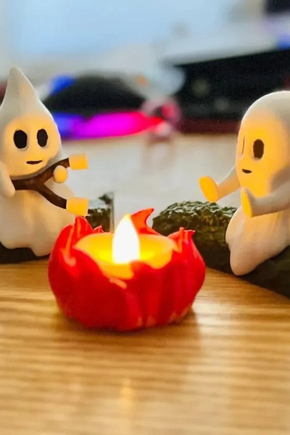 Halloween Ghost Campfire Decor – Spooky Haunted House Outdoor Prop