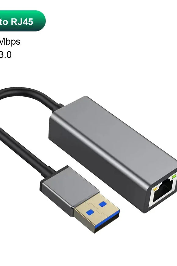USB Type C Ethernet Adapter 1000Mbps USB 3.0 RJ45 Network Card For MacBook PC Windows XP 7 8 10 Android USB Lan Internet Cable