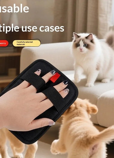 Pet Deshedding Glove Adjustable Straps Soft Hair Cleaning for Indoor Dogs Cats Daily Grooming Owners pet products pet grooming glove dog