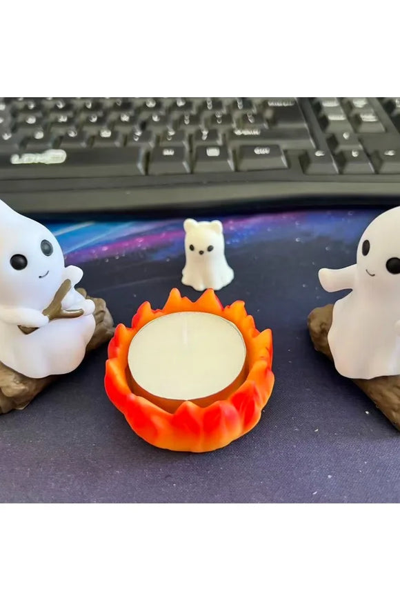 Halloween Ghost Campfire Decor – Spooky Haunted House Outdoor Prop