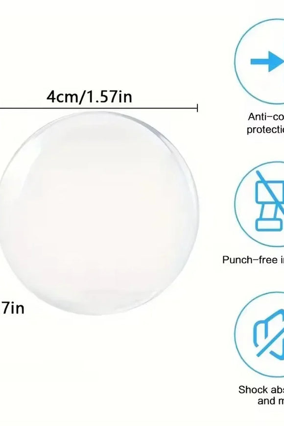 Door Knob Wall Shield Clear Soft Rubber Door Stopper Door Handle Bumper Mute Stickers Wall Protector Muffler Pad Protective Plug