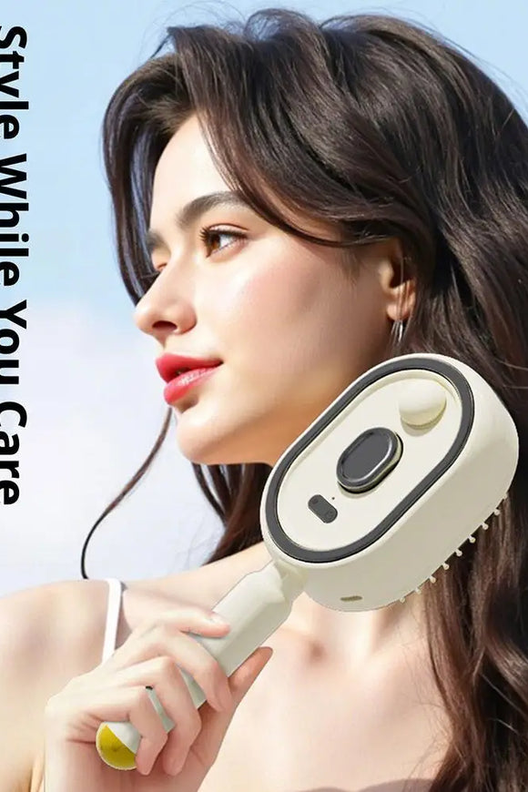Multi-Functional Spray Massage Comb Gentle Round Teeth for Detangling Even Hair Product Application Home Head SPA