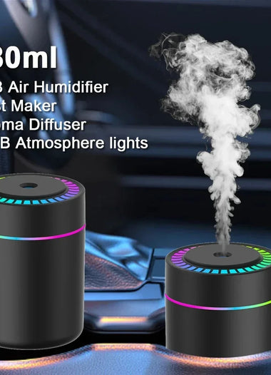 180ML Mini USB Aroma Humidifier & Essential Oil Diffuser with LED Light