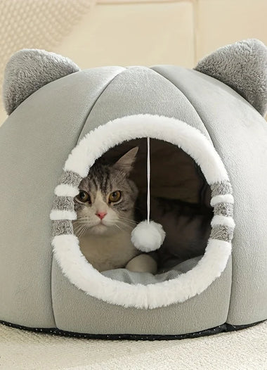 Deep Sleeping Cat Bed Cave Nest With Soft Mat Bed For Cats Pet Products  Bag Sofa Pet  House Dog Basket Tent Bearded  Cama Para