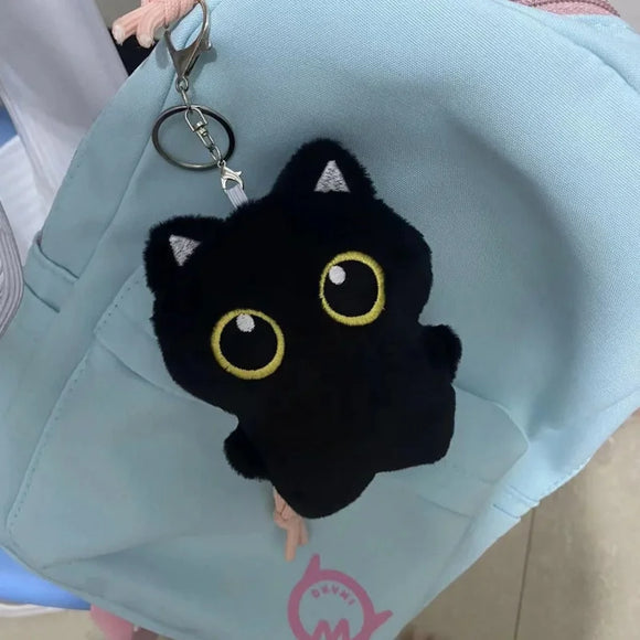 Black Cat Plush Keychain Gift
