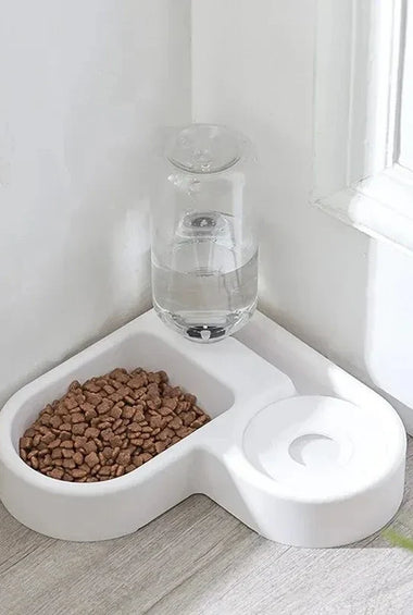 Automatic Drinking Love Pet Bowl Moisture-proof Cat Bowl Dog Basin Dual-use Multi-functional Drinking And Feeding