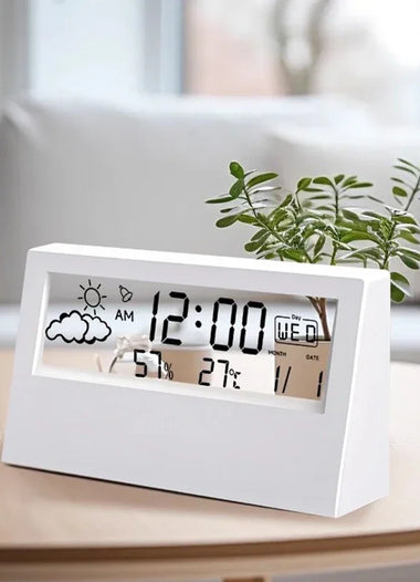 Digital Temperature Clock LED Display Weather Humidity Alarm Desktop