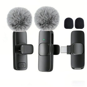 USB-C Wireless Lavalier Microphone – Portable Clip-On Travel Mic
