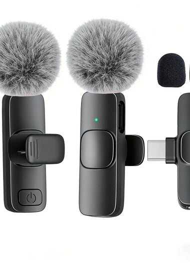USB-C Wireless Lavalier Microphone – Portable Clip-On Travel Mic
