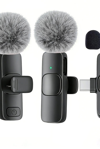 USB-C Wireless Lavalier Microphone – Portable Clip-On Travel Mic