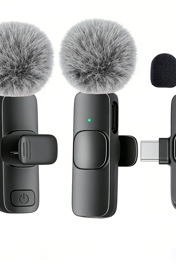 USB-C Wireless Lavalier Microphone – Portable Clip-On Travel Mic