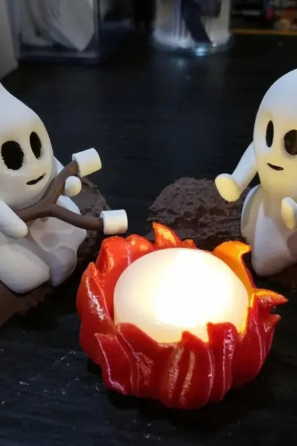 Halloween Ghost Campfire Decor – Spooky Haunted House Outdoor Prop