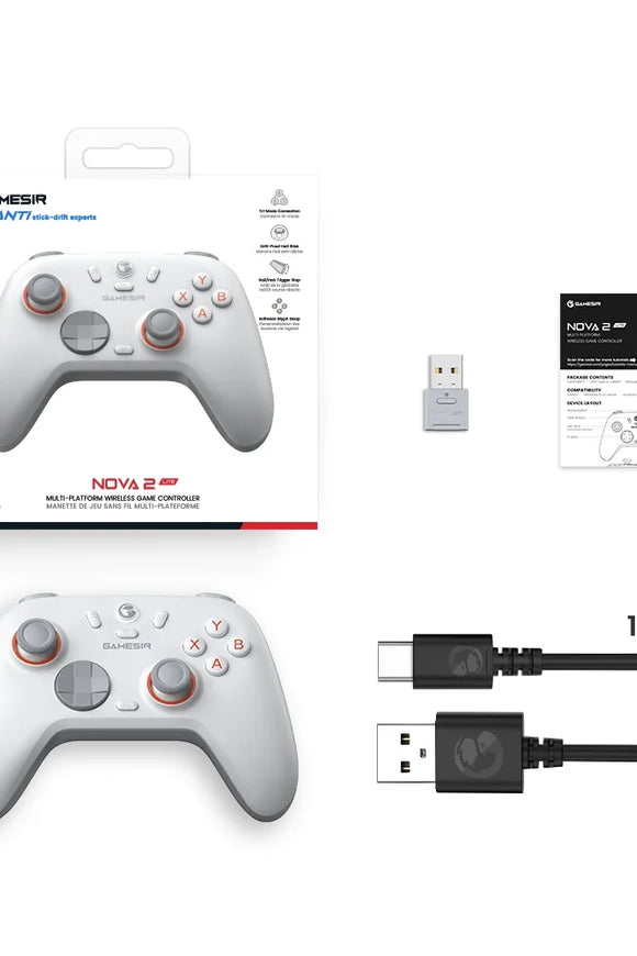 GameSir Nova 2 Lite Wireless Switch Controller Bluetooth Gamepad with Hall Effect for Nintendo Switch, iPhone, Android, PC