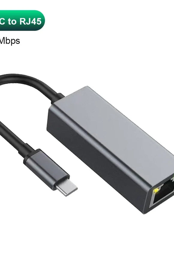 USB Type C Ethernet Adapter 1000Mbps USB 3.0 RJ45 Network Card For MacBook PC Windows XP 7 8 10 Android USB Lan Internet Cable
