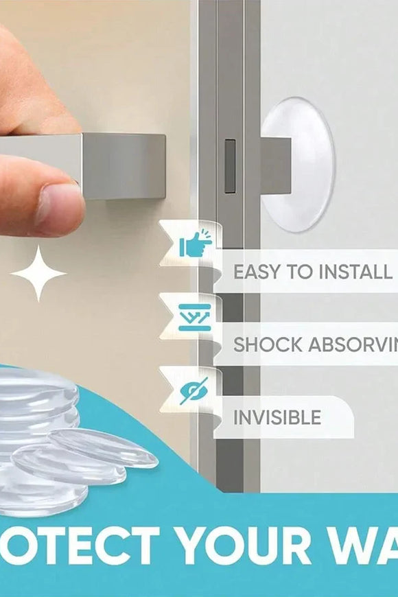 Door Knob Wall Shield Clear Soft Rubber Door Stopper Door Handle Bumper Mute Stickers Wall Protector Muffler Pad Protective Plug