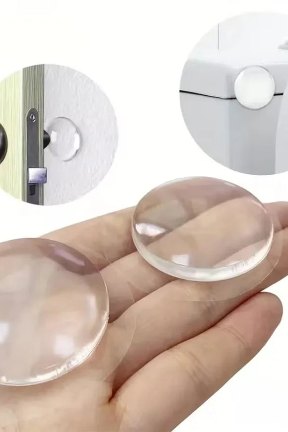 Door Knob Wall Shield Clear Soft Rubber Door Stopper Door Handle Bumper Mute Stickers Wall Protector Muffler Pad Protective Plug