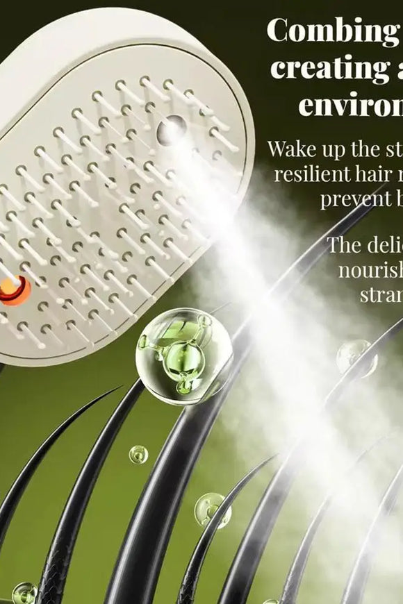 Multi-Functional Spray Massage Comb Gentle Round Teeth for Detangling Even Hair Product Application Home Head SPA