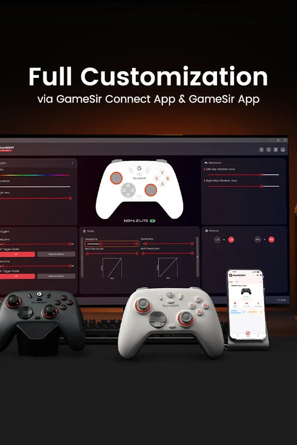 GameSir Nova 2 Lite Wireless Switch Controller Bluetooth Gamepad with Hall Effect for Nintendo Switch, iPhone, Android, PC