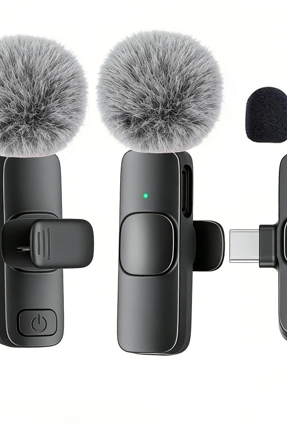 USB-C Wireless Lavalier Microphone – Portable Clip-On Travel Mic