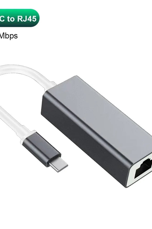 USB Type C Ethernet Adapter 1000Mbps USB 3.0 RJ45 Network Card For MacBook PC Windows XP 7 8 10 Android USB Lan Internet Cable
