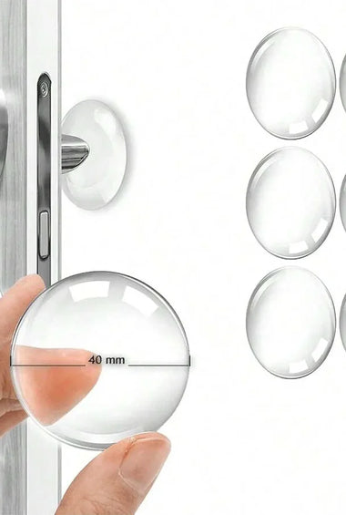Door Knob Wall Shield Clear Soft Rubber Door Stopper Door Handle Bumper Mute Stickers Wall Protector Muffler Pad Protective Plug
