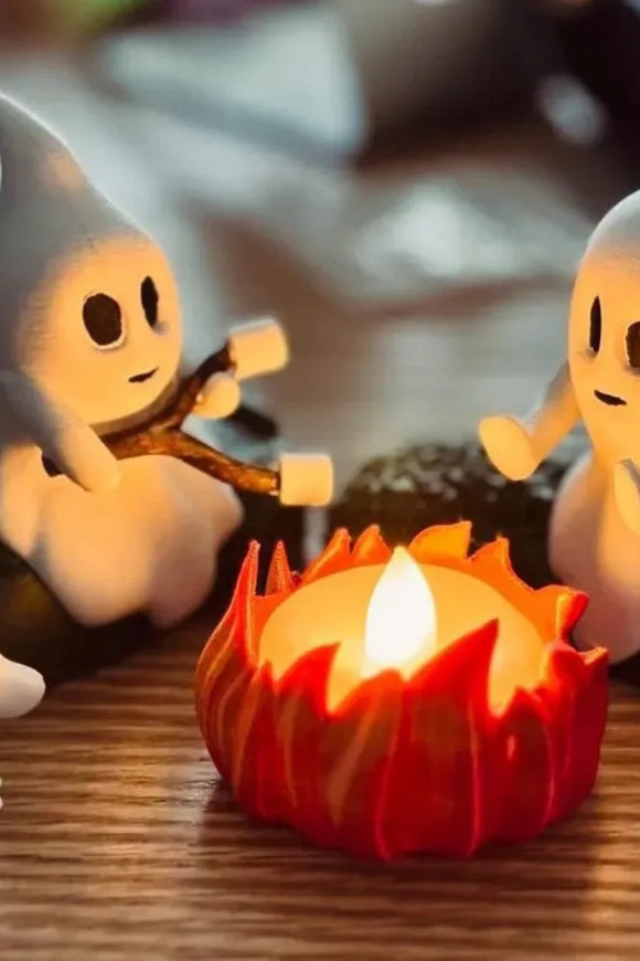 Halloween Ghost Campfire Decor – Spooky Haunted House Outdoor Prop
