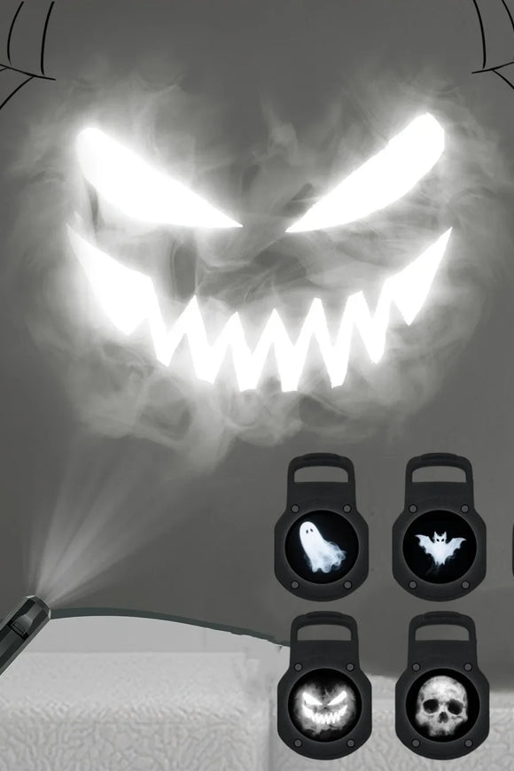 HauntGlow — Halloween Projector Light, USB, Swappable Patterns